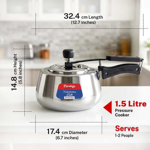 Prestige Nakshatra Cute Svachh Stainless Steel Pressure Cooker