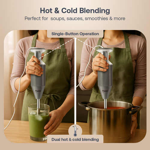 Prestige BlendX Hand Blender| 250W Motor| Versatile Blades| Stainless Steel Rod| ISI Certified