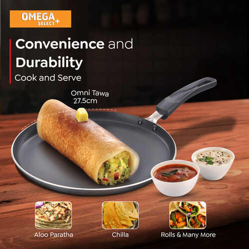 Omega Select Plus Aluminium Non-Stick Omni Tawa with Sleeve Packing