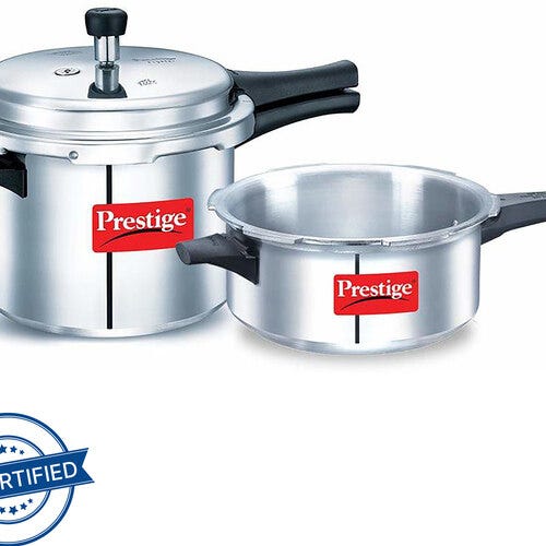 Prestige Popular 5 L, 3 L Outer Lid Pressure Cooker (Aluminium)