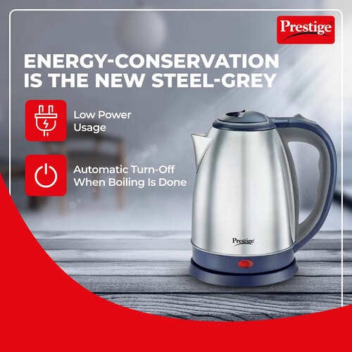Prestige Atlas 1.8 Electric Kettle (1.8 L, Blue, Silver)
