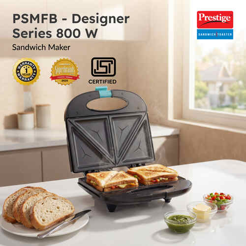 Prestige Sandwich Toaster PSMFB (D) Designer Series With Fixed Sandwich Plates