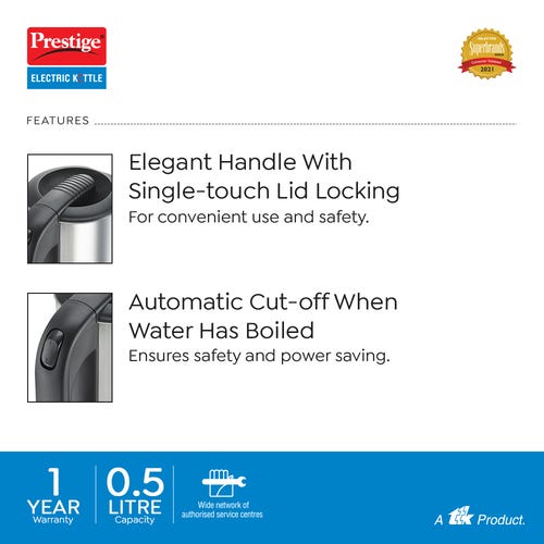 Prestige Electric Kettle PKTS 0.5 (0.5L with Concealed Element)