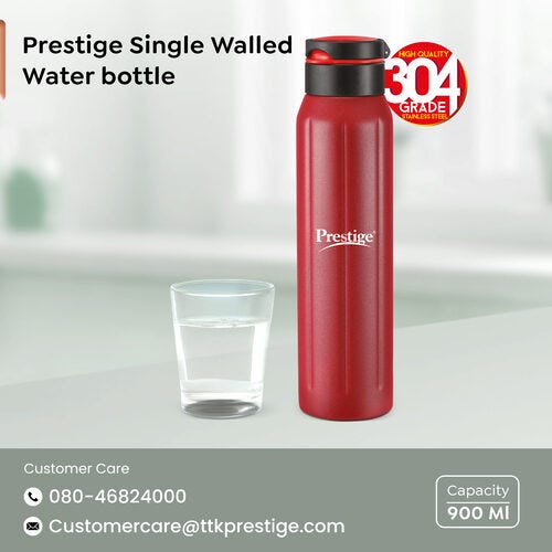 Prestige Single Walled Water Bottle PSSB 05 - 900 ML