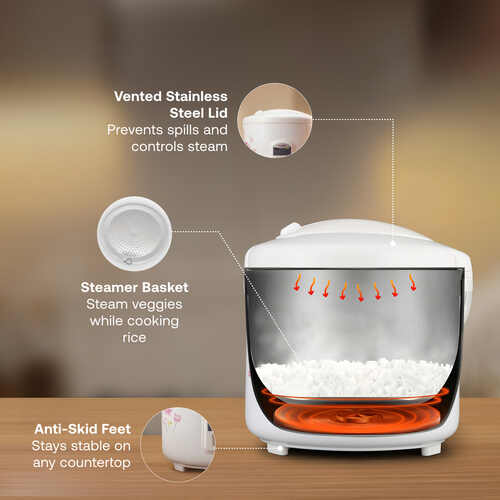 Prestige Delight Electric Rice Cooker - PRWCS 1.8 (1.8L Closed Type)