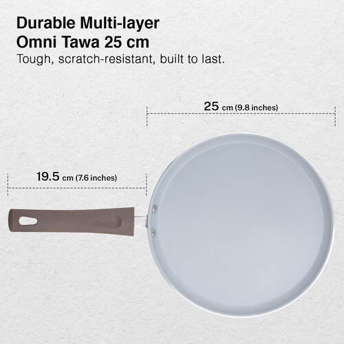 Prestige Ceraglide Duo Ceramic Coating Non Stick Aluminium Cookware Omni Tawa