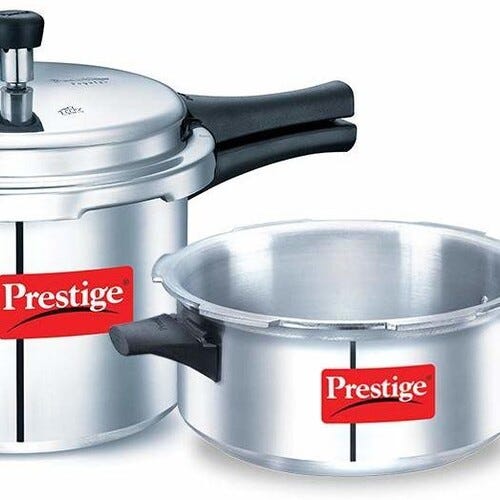 Prestige Popular 3 L, 2 L Outer Lid Pressure Cooker (Aluminium)