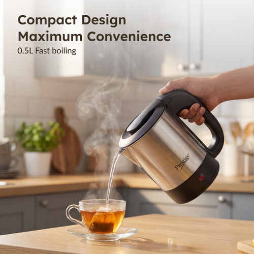 Prestige Electic Travel Kettle 0.5 L V2 (0.5 L with Concealed Element)