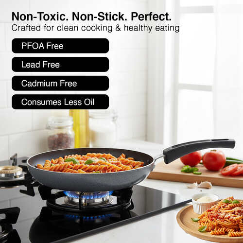 Prestige Omega Select Plus Teflon Non-stick Coated Fry Pan 25cm (Black)
