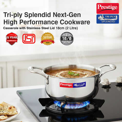 Prestige Tri Ply Splendid Casserole With SS Lid