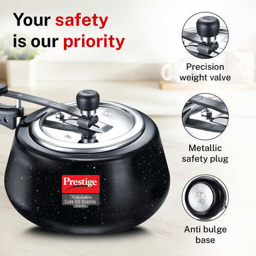 Prestige Nakshatra Cute Stainless Steel Granite Svachh Pressure Cooker 3.0 L