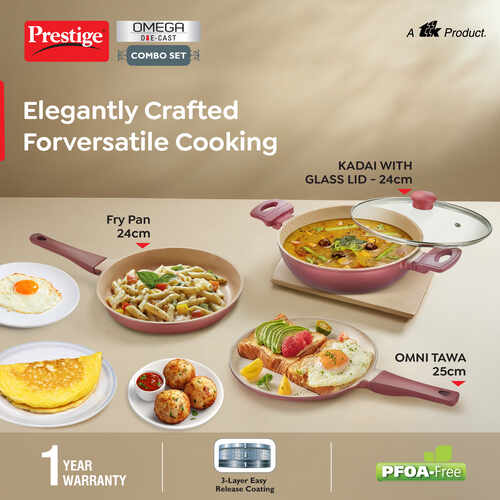 Prestige Omega Diecast Non-Stick Cookware Combo Set