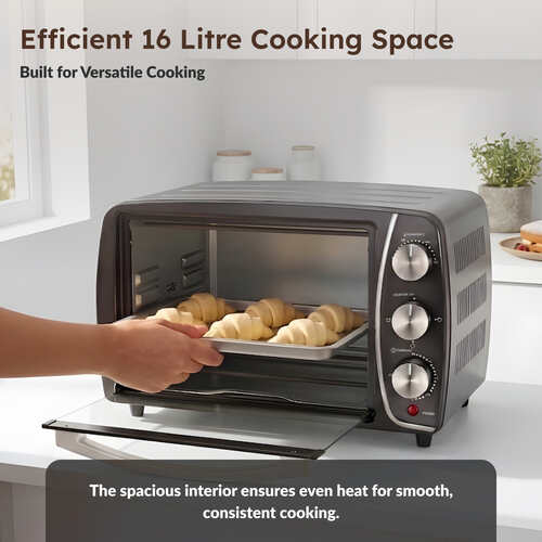 Prestige POTG 16A 16 Litres OTG | 1200 Watts | 2 High Efficiency Heaters | Temperature Control with Timer | 3 Function Control | Crumb Tray | 2Y Warranty