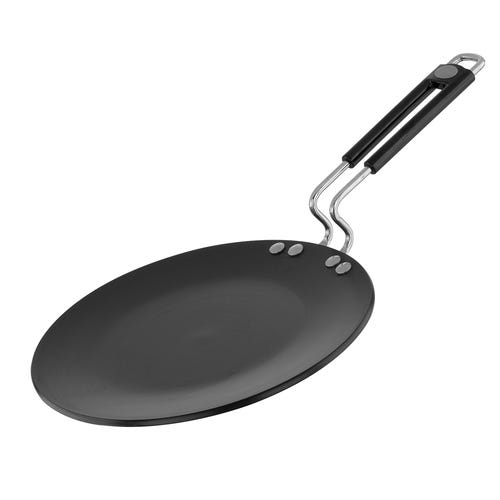 Prestige Hard Anodised Plus Roti Tawa (Black) | Gas and Induction Compatible | Thick Body | Perma Cool Handle 24.5 cm