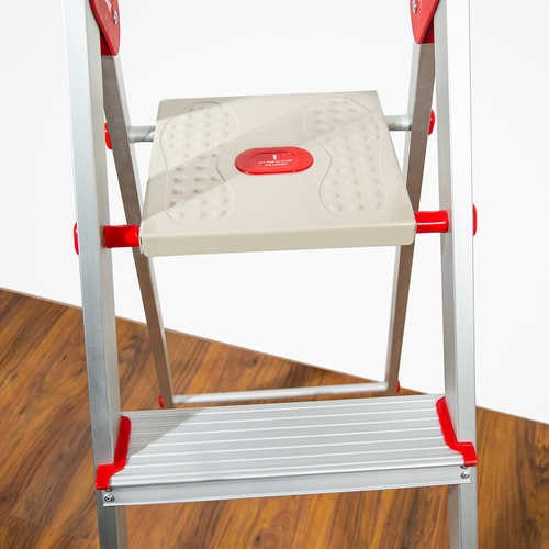 Prestige CleanHome PCIL 4 Steps Household Ladder (Orange, Silver)