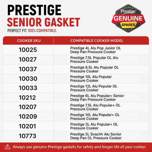 Prestige Aluminium Senior Pressure Cooker Gasket