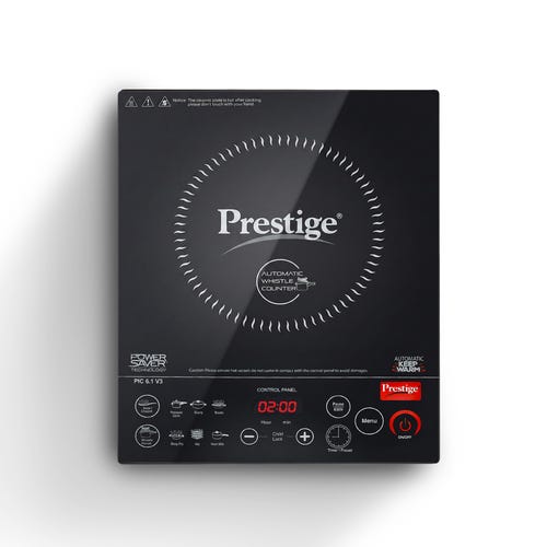 Prestige PIC 6.1 V3 2200 Watts Induction Cooktop with Indian Menu Options | Dual Heat Sensor
