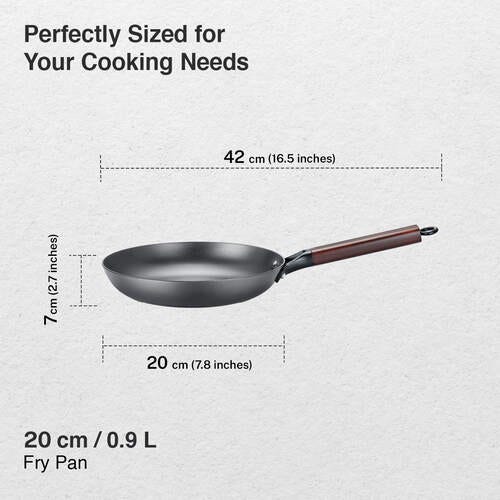Prestige Castlite Nitride Cast Iron Fry Pan | Lightweight, High Heat Retention & Rust-Proof | Gas & Induction Compatible | Low-Oil Cooking | Stay-Cool Handle | Chemical-Free | 15Y Warranty