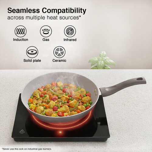 Prestige Ceraglide Duo Ceramic Coating Non Stick Aluminium Cookware Wok