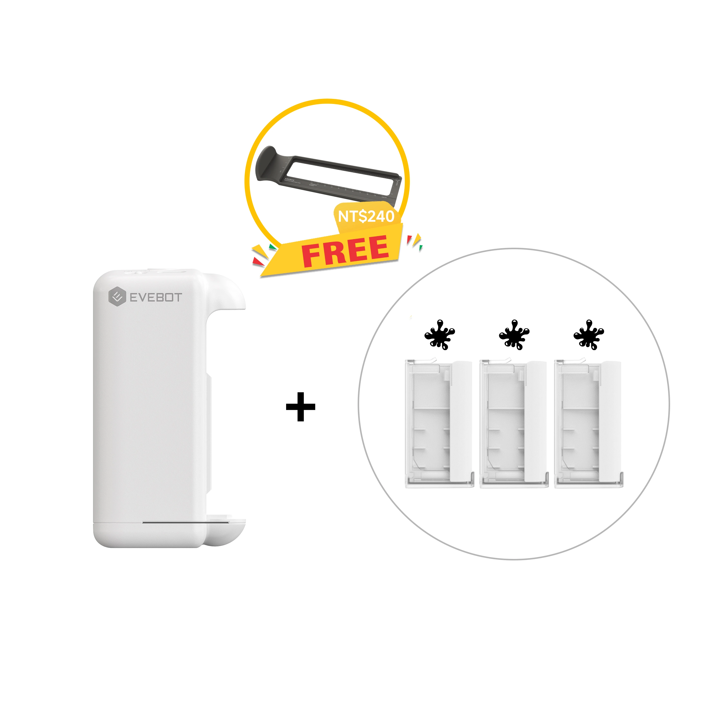 Evebot PrintPods-用於吸收性表面的手持式印表機