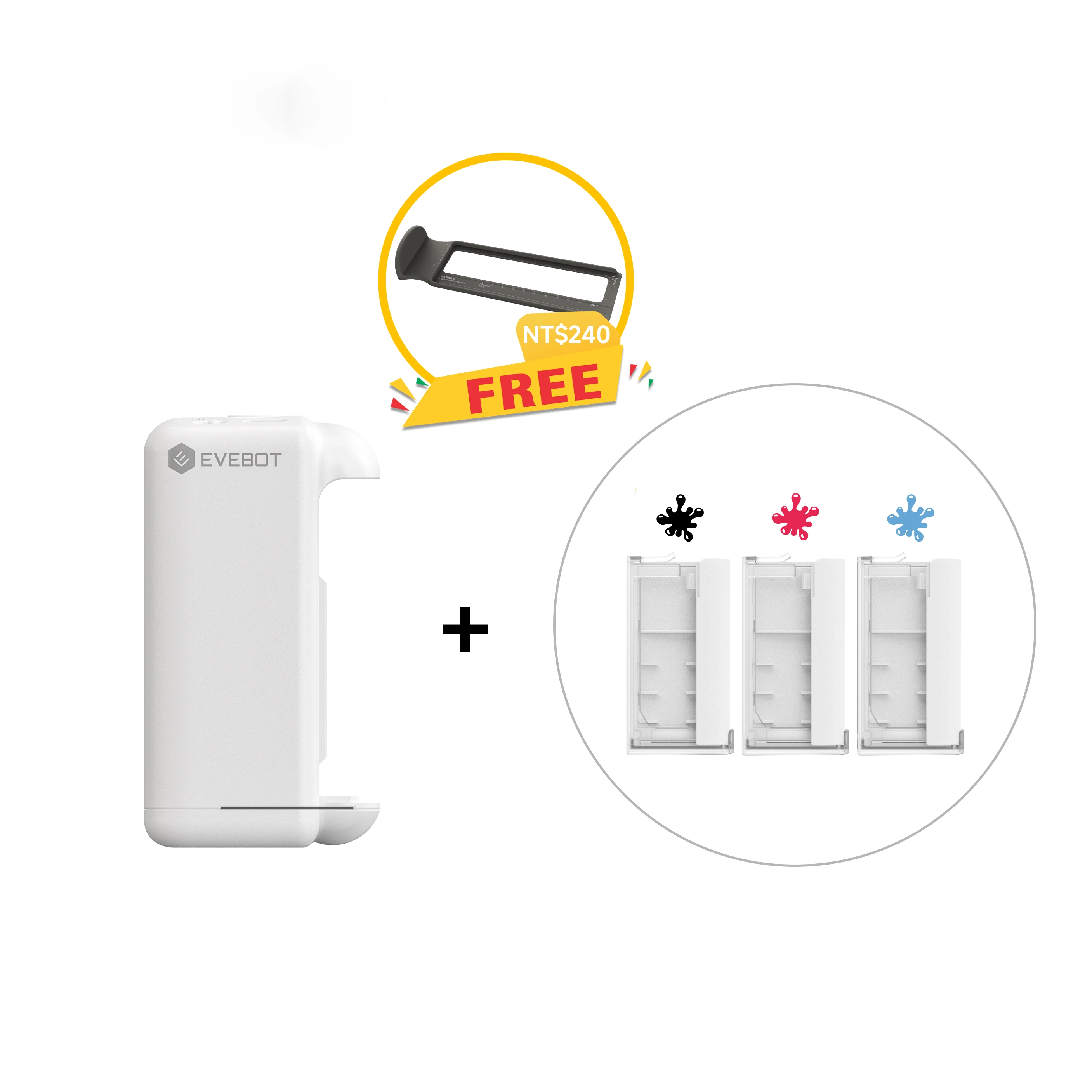 Evebot PrintPods-用於吸收性表面的手持式印表機