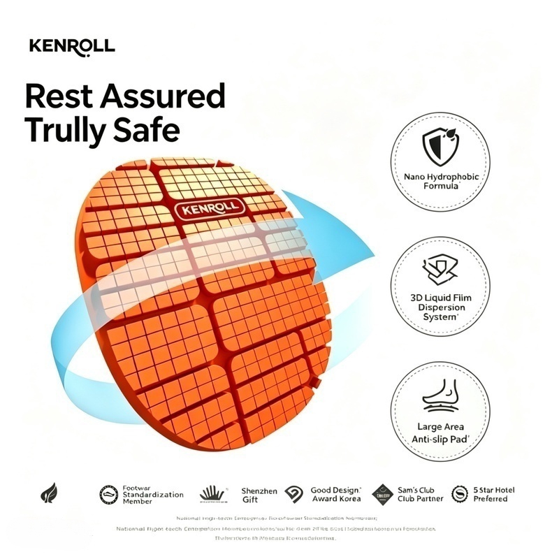 KENROLL K679 Goose Down Plush Lined Thick Sole Slippers (Fall & Winter)