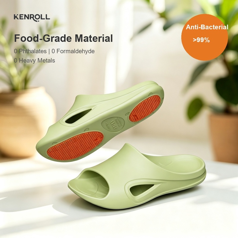 KENROLL F201 Patented Non Slip Thick Sole Breathable Slides for Indoor & Outdoor