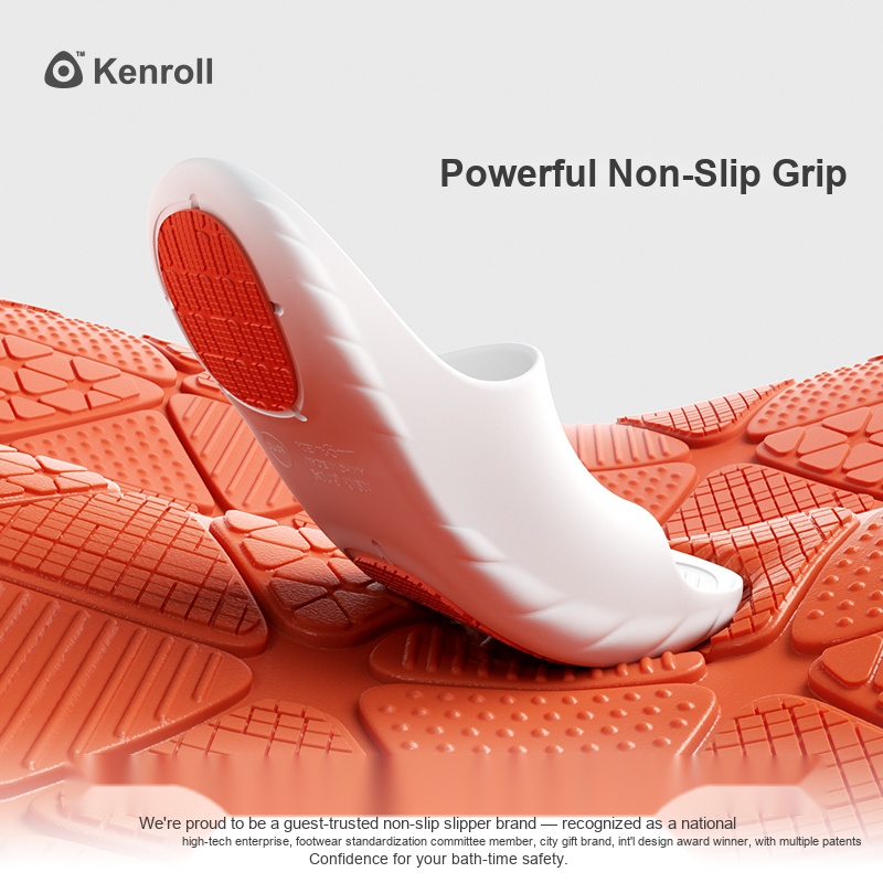KENROLL K203 Non Slip Anti Bacterial Thick Sole Shark Slides