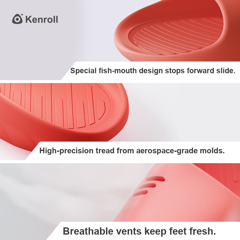 KENROLL K203 Non Slip Anti Bacterial Thick Sole Shark Slides