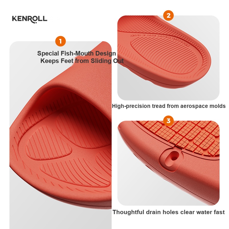 KENROLL K211 Mom & Senior Non Slip Quick Dry Odorless Bath Slippers