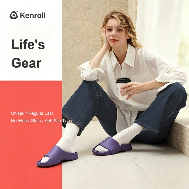 KENROLL K267 Split Toe Non Slip Birkenstock Style Slippers for Indoor & Shower