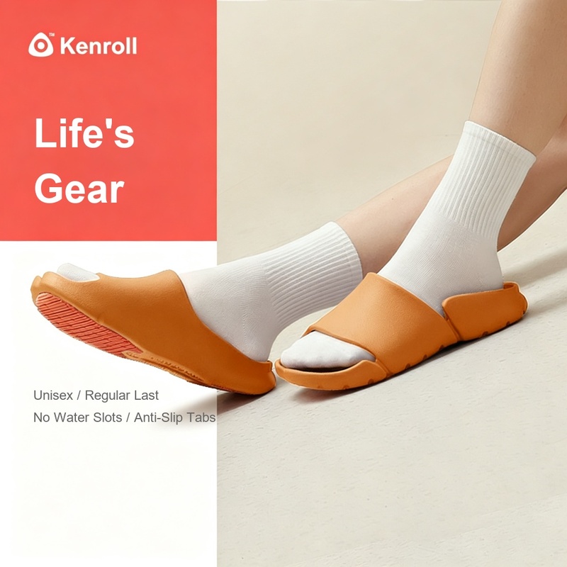 KENROLL K267 Split Toe Non Slip Birkenstock Style Slippers for Indoor & Shower