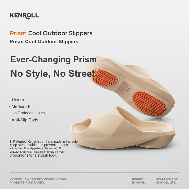 KENROLL K276 Prism Sport Slides Thick Sole Height Increasing (Couples)
