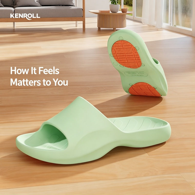 KENROLL K277 Non Slip Wide Fit Thick Sole Slippers (Couples)