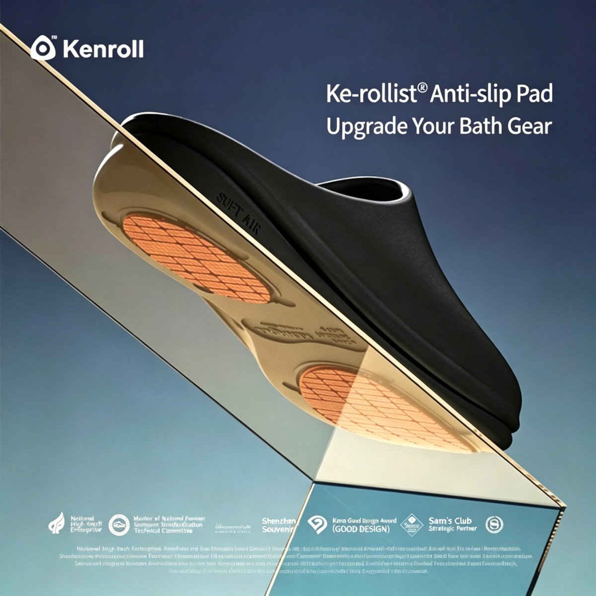 KENROLL K278 Non Slip Cloud Soft Anti Bacterial Thick Sole Slippers