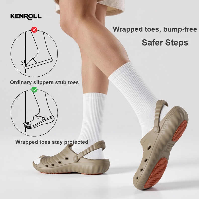 KENROLL K311 Non Slip Thick Sole Breathable Slides (Couples)