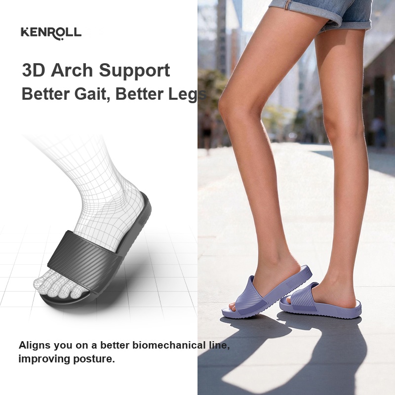 KENROLL K413 Patented Non Slip Thick Sole Breathable Lightweight Slides