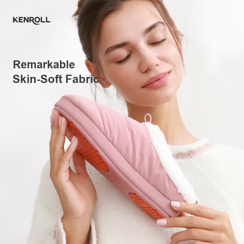 KENROLL K679 Goose Down Plush Lined Thick Sole Slippers (Fall & Winter)
