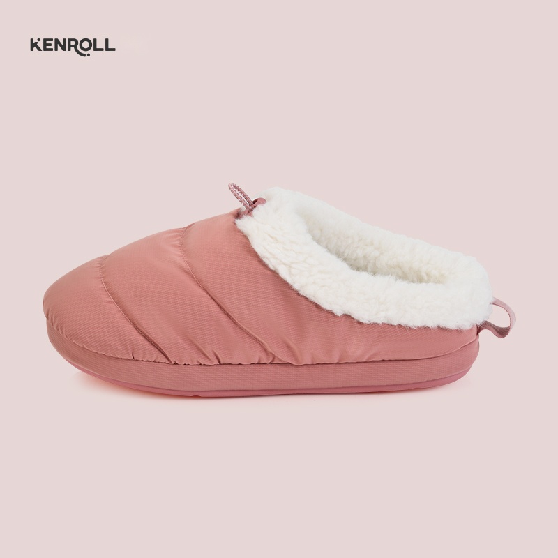 KENROLL K679 Goose Down Plush Lined Thick Sole Slippers (Fall & Winter)