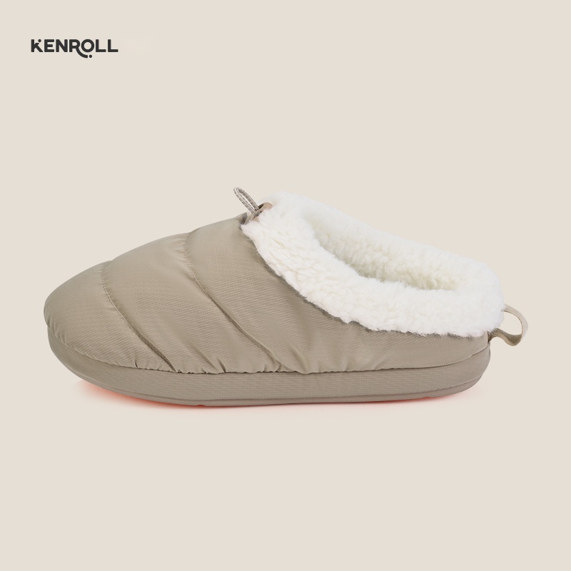 KENROLL K679 Goose Down Plush Lined Thick Sole Slippers (Fall & Winter)