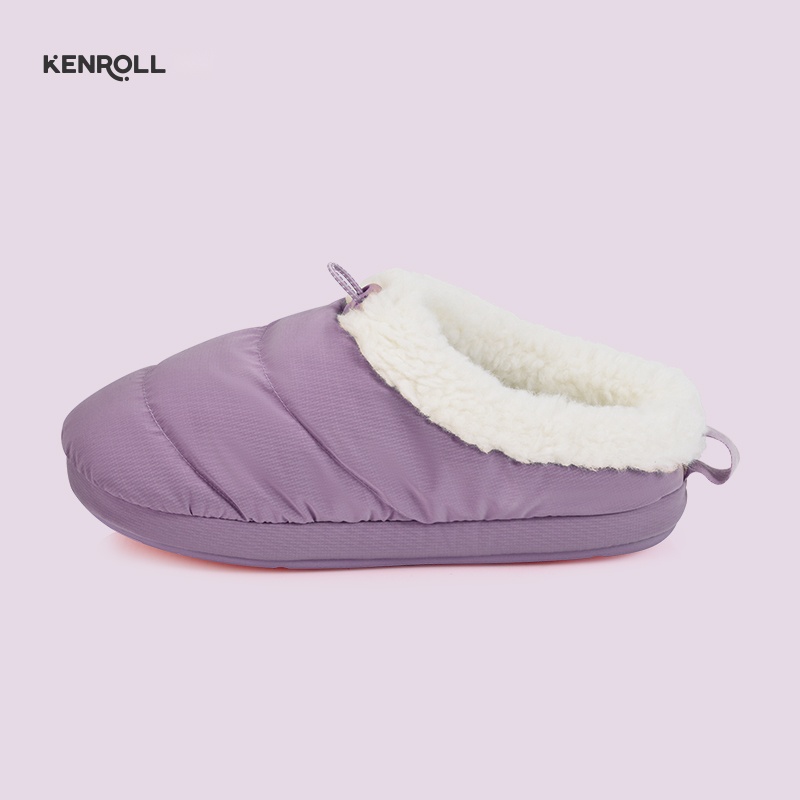 KENROLL K679 Goose Down Plush Lined Thick Sole Slippers (Fall & Winter)