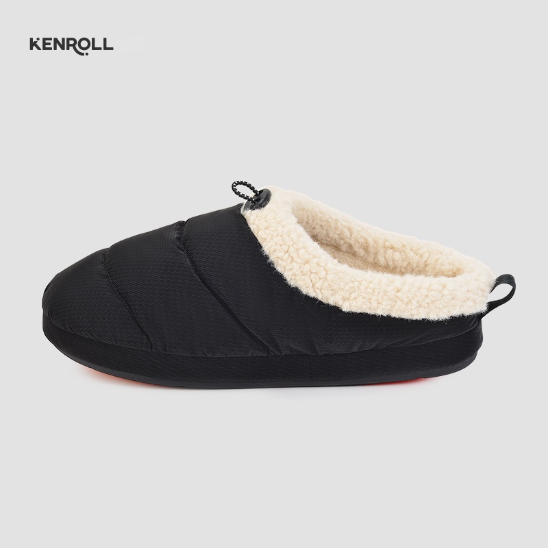KENROLL K679 Goose Down Plush Lined Thick Sole Slippers (Fall & Winter)