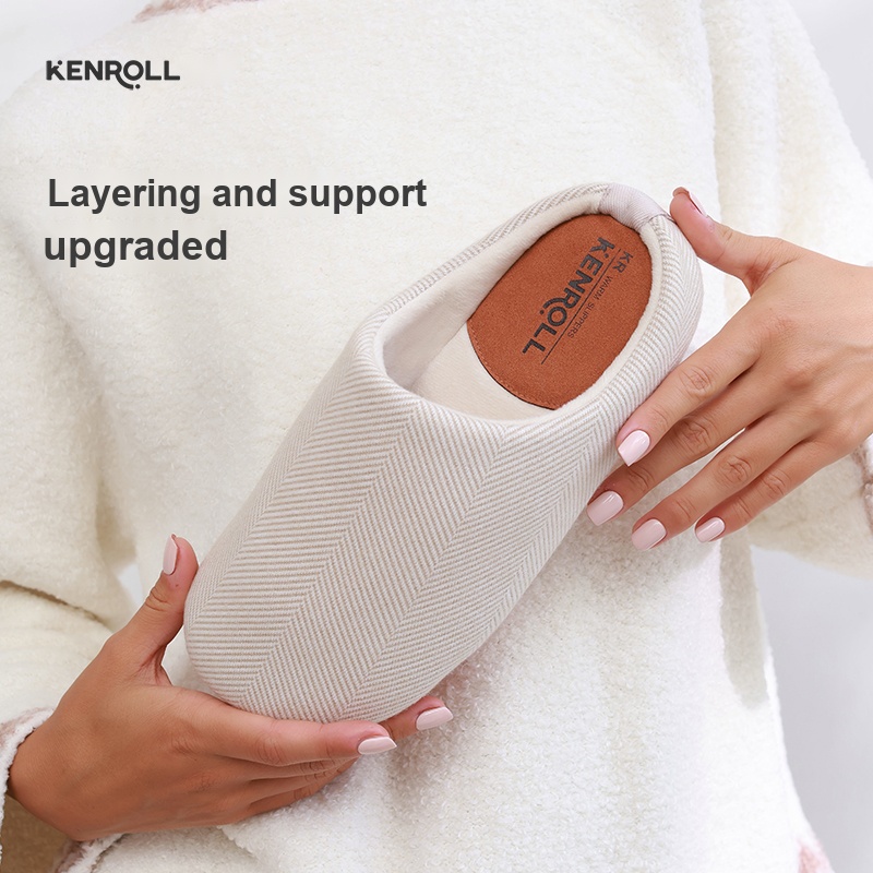 KENROLL K680 484 Series Plush Lined Thick Sole Slippers (Couples, Winter)