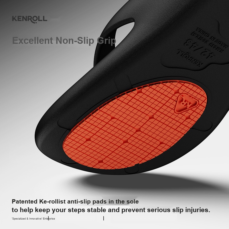 KENROLL K449 Men's Non Slip Flip Flops for Swim & Beach (Thong Sandals)