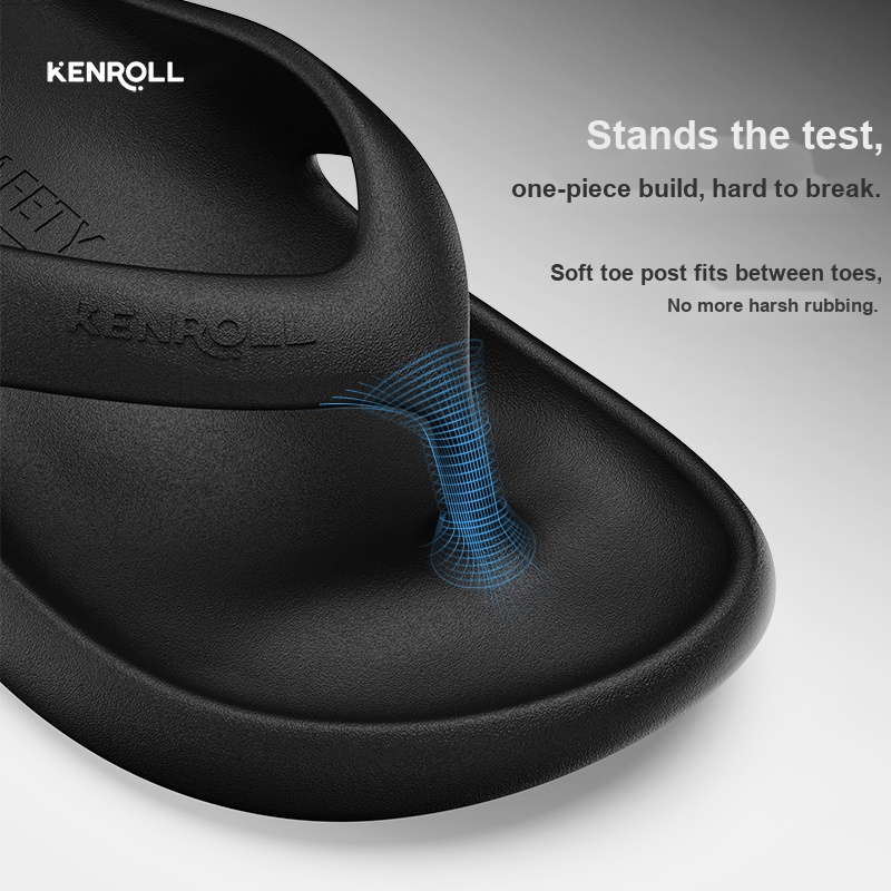 KENROLL K449 Men's Non Slip Flip Flops for Swim & Beach (Thong Sandals)