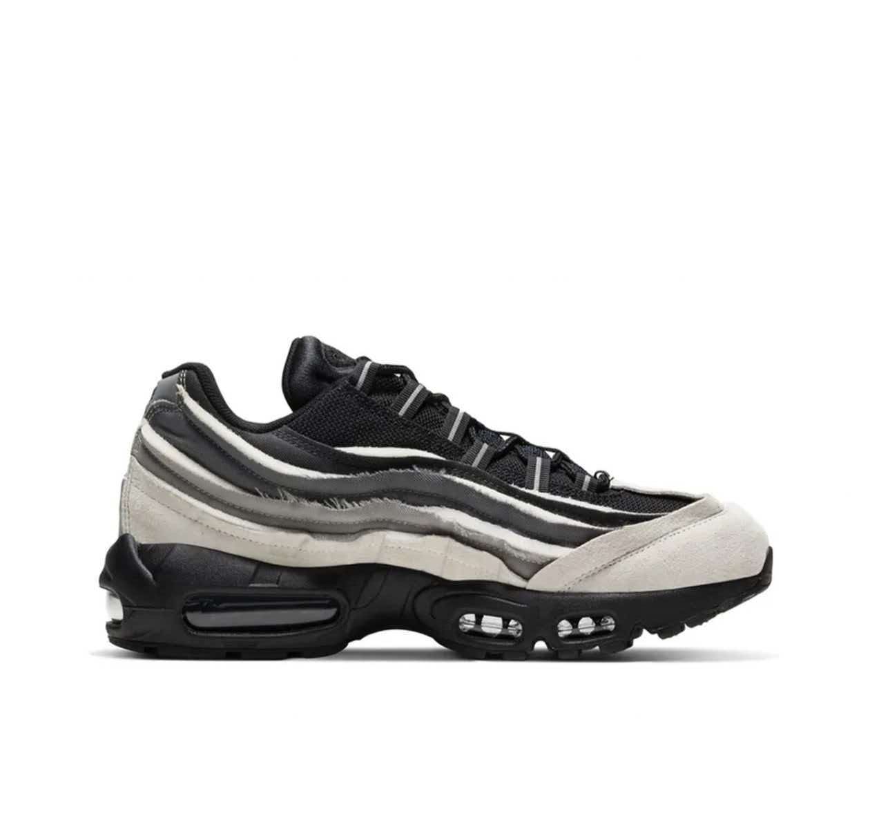 CDGxNikeAir Max95联名黑白灰 货号:CU8406-101