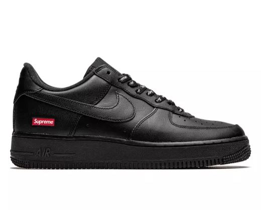 Supreme x Nike Air Force 1 box logo 黑色