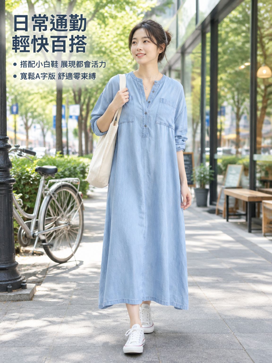 牛仔連身裙