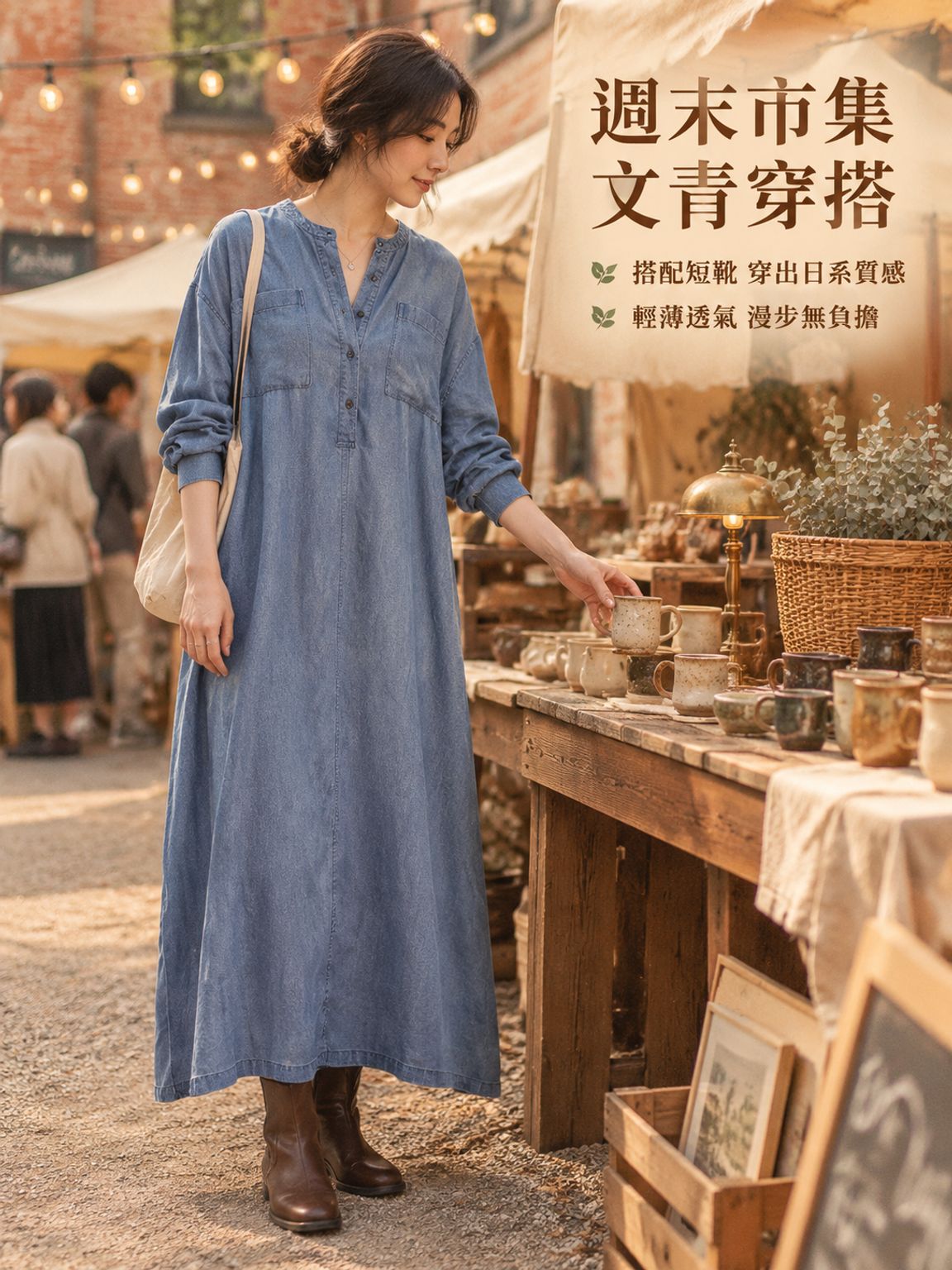 牛仔連身裙
