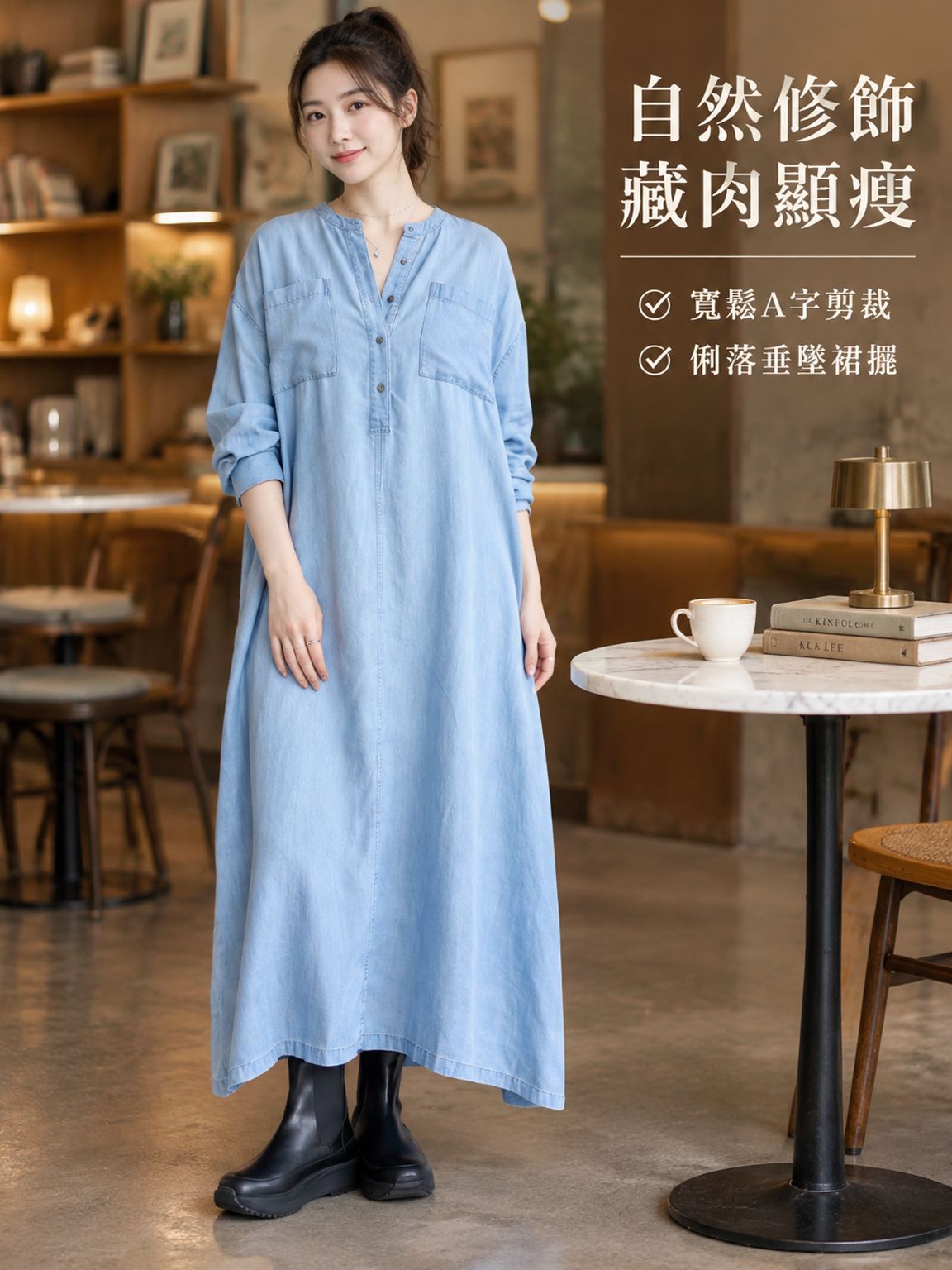 牛仔連身裙